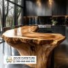 Meja Kayu Utuh Lengkung Unik Meja Kayu Utuh Lengkung Unik