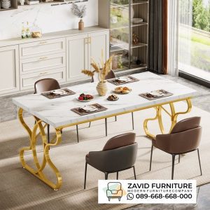 Meja Makan Marmer 4 Kursi