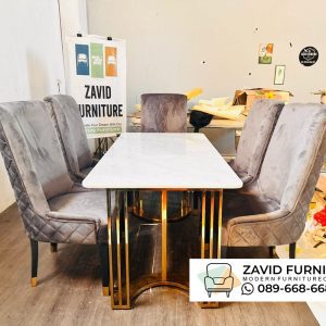 Meja Makan Marmer Putih