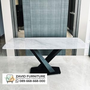 Meja Marmer Semarang Kaki Silang