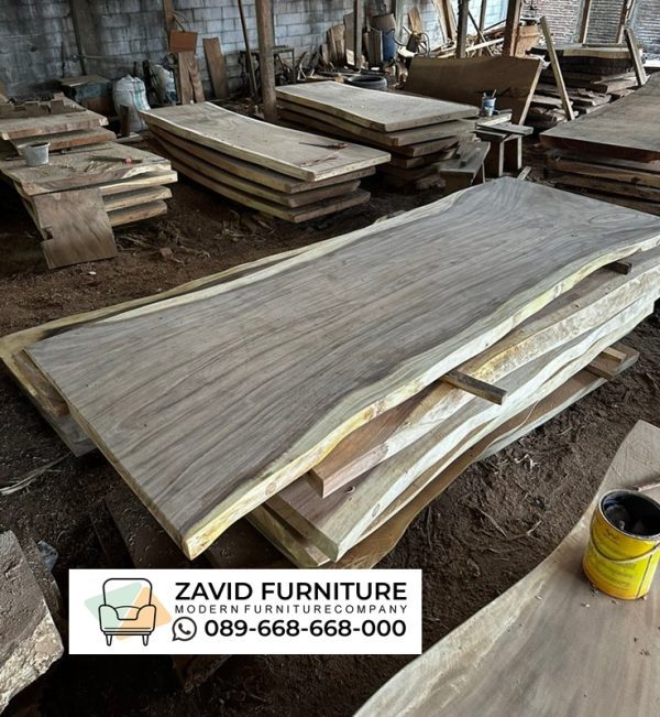 Papan Meja Makan Balok Utuh Besar Papan Meja Makan Balok Utuh Besar