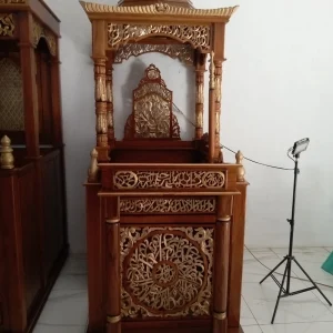 Desain Mimbar Masjid Mewah Ukiran Kaligrafi Desain Mimbar Masjid Mewah Ukiran Kaligrafi