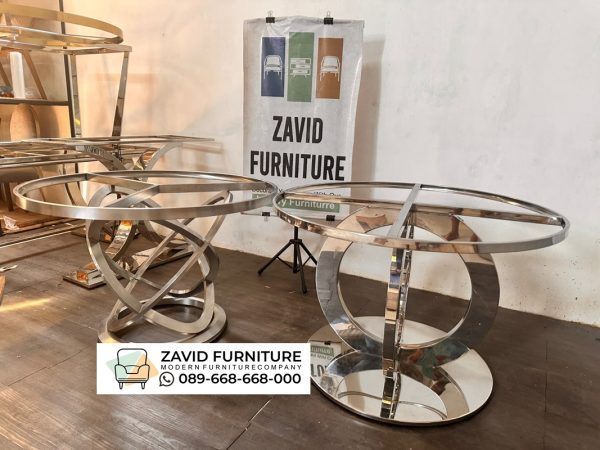 Kaki Meja Makan Stainless Bundar Bahan Steel Kaki Meja Makan Stainless Bundar Bahan Steel