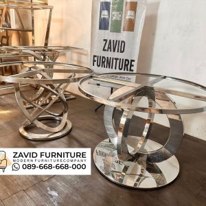 Kaki Meja Makan Stainless Bundar Bahan Steel Kaki Meja Makan Stainless Bundar Bahan Steel
