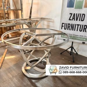 Kaki Meja Makan Stainless Hairline Kaki Meja Makan Stainless Hairline