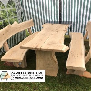 Meja Bangku Panjang Kayu Trembesi