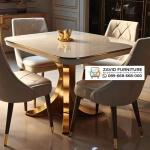 Meja Makan Gresik Marmer Kaki Unik Stainless Meja Makan Gresik Marmer Kaki Unik Stainless