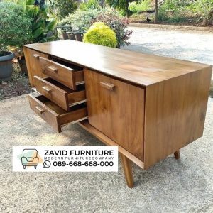 Meja Tv Kayu Jati 3 Laci