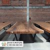 Meja Utuh Kayu Trembesi Tebal