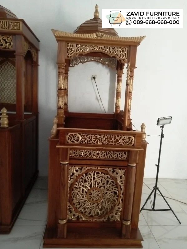 Mimbar Kubah Kaligrafi Mewah Kota Blitar Mimbar Kubah Kaligrafi Mewah Kota Blitar