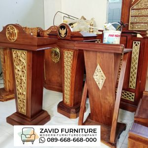 Podium Musholla Kayu Jati Model Terbaru Podium Musholla Kayu Jati Model Terbaru