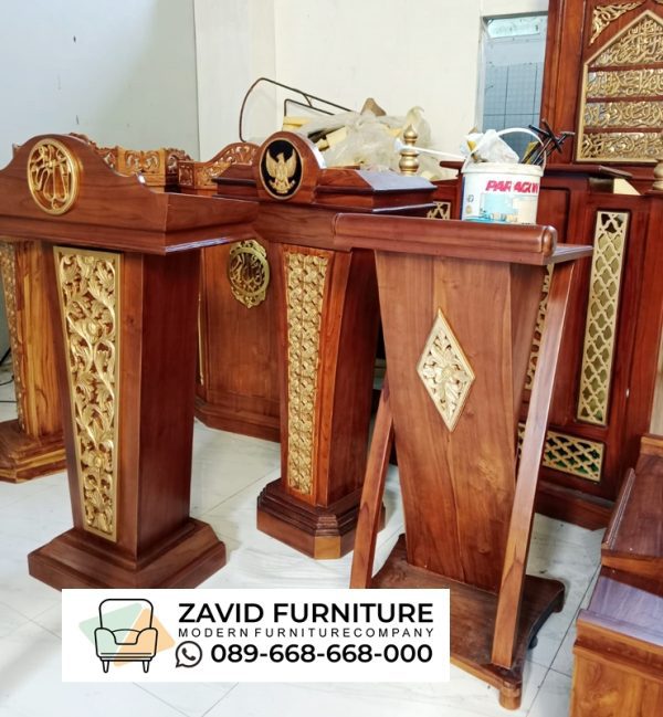 Podium Musholla Kayu Jati Model Terbaru Podium Musholla Kayu Jati Model Terbaru