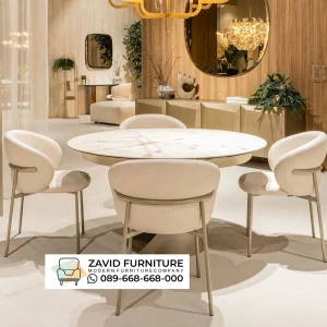 Meja Makan Bulat Marmer Meja Makan Bulat Marmer