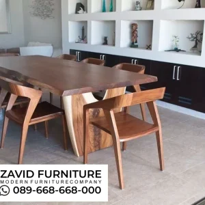 Meja Makan Kayu Solid Trembesi Terbaik