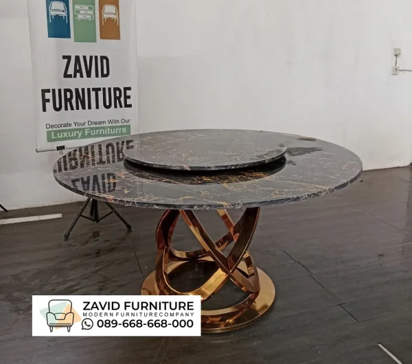 Meja Makan Bulat Marmer Meja Makan Bulat Marmer