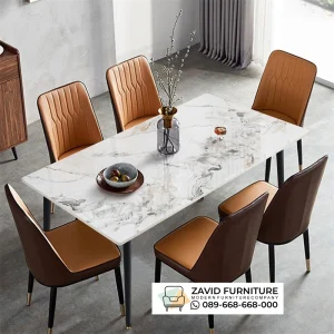 Meja Makan Marmer Putih Bali