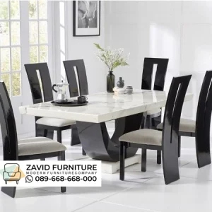 Meja Marmer Kayu Jati