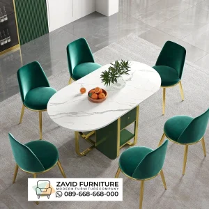 Set Meja Makan Marmer