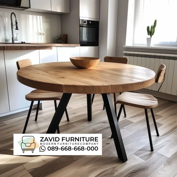 Kaki Meja Besi Bulat Kayu Kaki Meja Besi Bulat Kayu