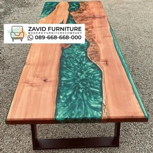 Meja Resin Kayu Jati Solid Modern Meja Resin Kayu Jati Solid Modern