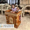 Mimbar Pendek Semi Majlis Kayu Jati Mimbar Pendek Semi Majlis Kayu Jati