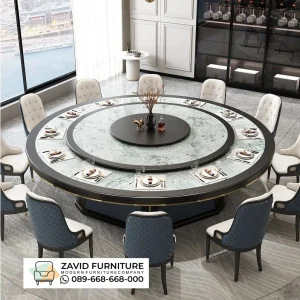 Meja Granit Bulat Besar