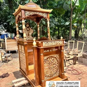 Mimbar Masjid Kayu Jati Kubah Mimbar Masjid Kayu Jati Kubah