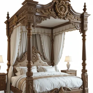 Tempat Tidur Ukir Kanopi Tempat Tidur Ukir Kanopi