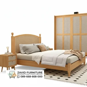 Dipan Kayu Mix Rotan Minimalis Dipan Kayu Mix Rotan Minimalis