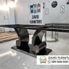Kaki Meja Stainless Black Glossy Mewah
