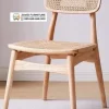 Kursi Cafe Kayu Jati Anyaman Rotan