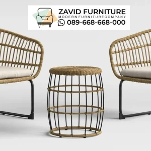 Kursi Teras Rotan Kaki Besi Kursi Teras Rotan Kaki Besi