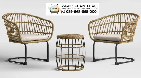 Kursi Teras Rotan Kaki Besi Kursi Teras Rotan Kaki Besi