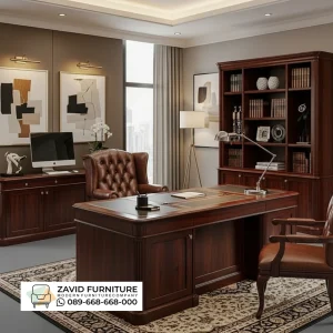 Meja Kantor Kayu Jati Minimalis