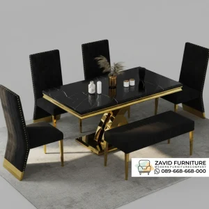 Meja Makan Granit Hitam Meja Makan Granit Hitam