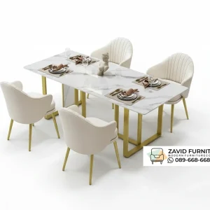 Meja Makan Marmer 4 Orang