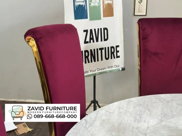 Meja Makan Marmer Bulat 8 Kursi Mewah Putar Meja Makan Marmer Bulat 8 Kursi Mewah Putar