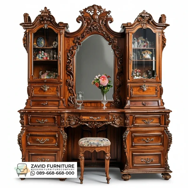 Meja Rias Kayu Jati Ukir Jepara