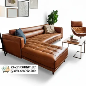 Sofa Sudut Kulit Asli Jakarta