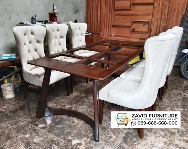 Meja Makan Jati 6 Kursi