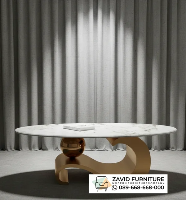 Coffe Table Oval Kaki Stainless