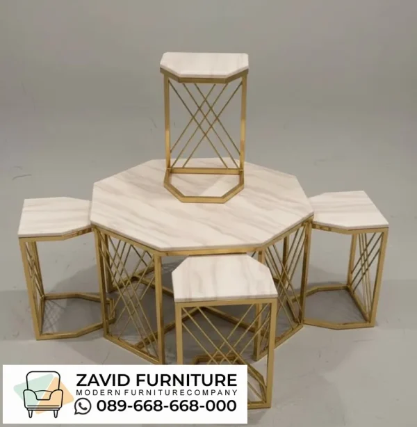 Jual Set Meja Stainless Oktagon