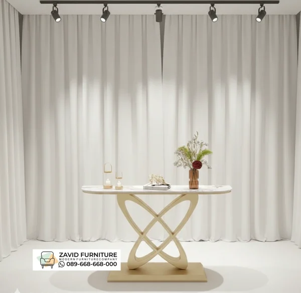 Meja Konsol Marmer Model Rantai