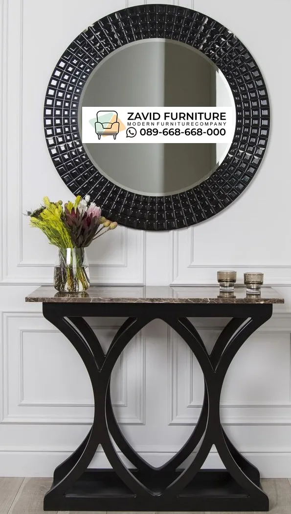 Meja Konsul Marmer Hitam