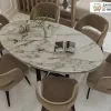 Meja Makan Marmer Bentuk Oval Meja Makan Marmer Bentuk Oval