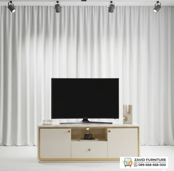 Meja Tv Putih Minimalis