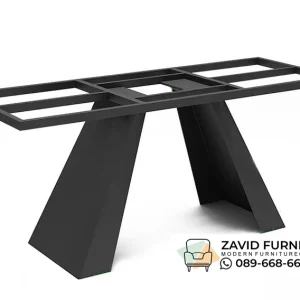 Rangka Besi Meja Trapesium Ganda