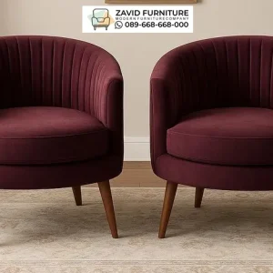 Custom Kursi Tamu Burgundy Jakarta