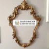 Frame Cermin Lekuk Anggun Ukir Golden Rococo