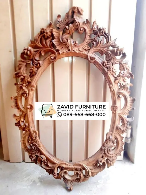 Frame Pigura Cermin Ukir Oval Heritage